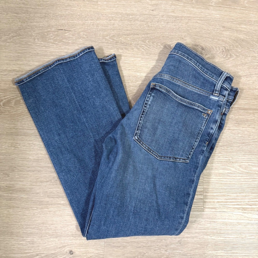Madewell Kick Out Full-Length Jeans Women 30P Blue Flare DM7745